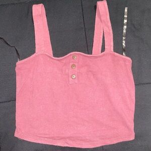 Purple/pink cropped tank top